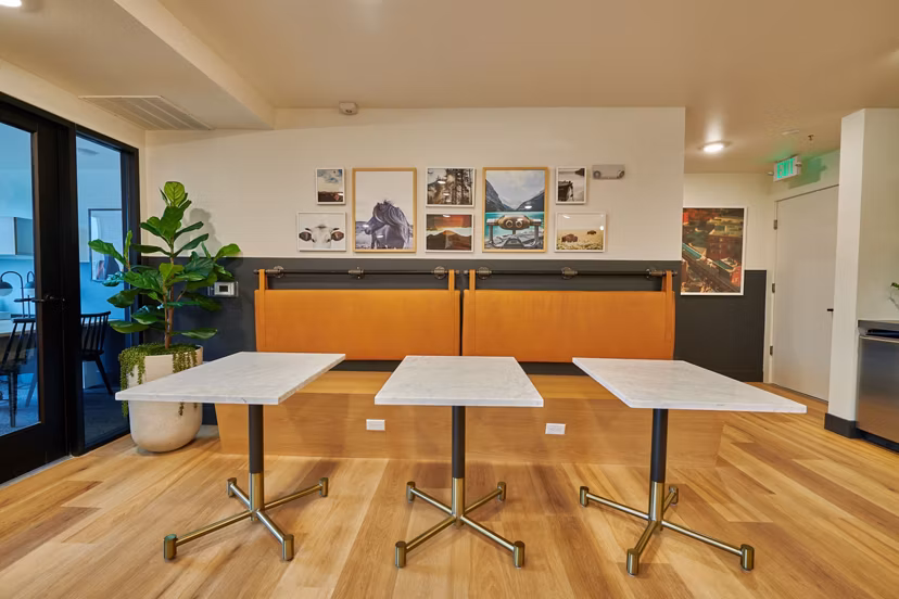 Luxury clubhouse/lobby with elegant seating at Westbury Apartments