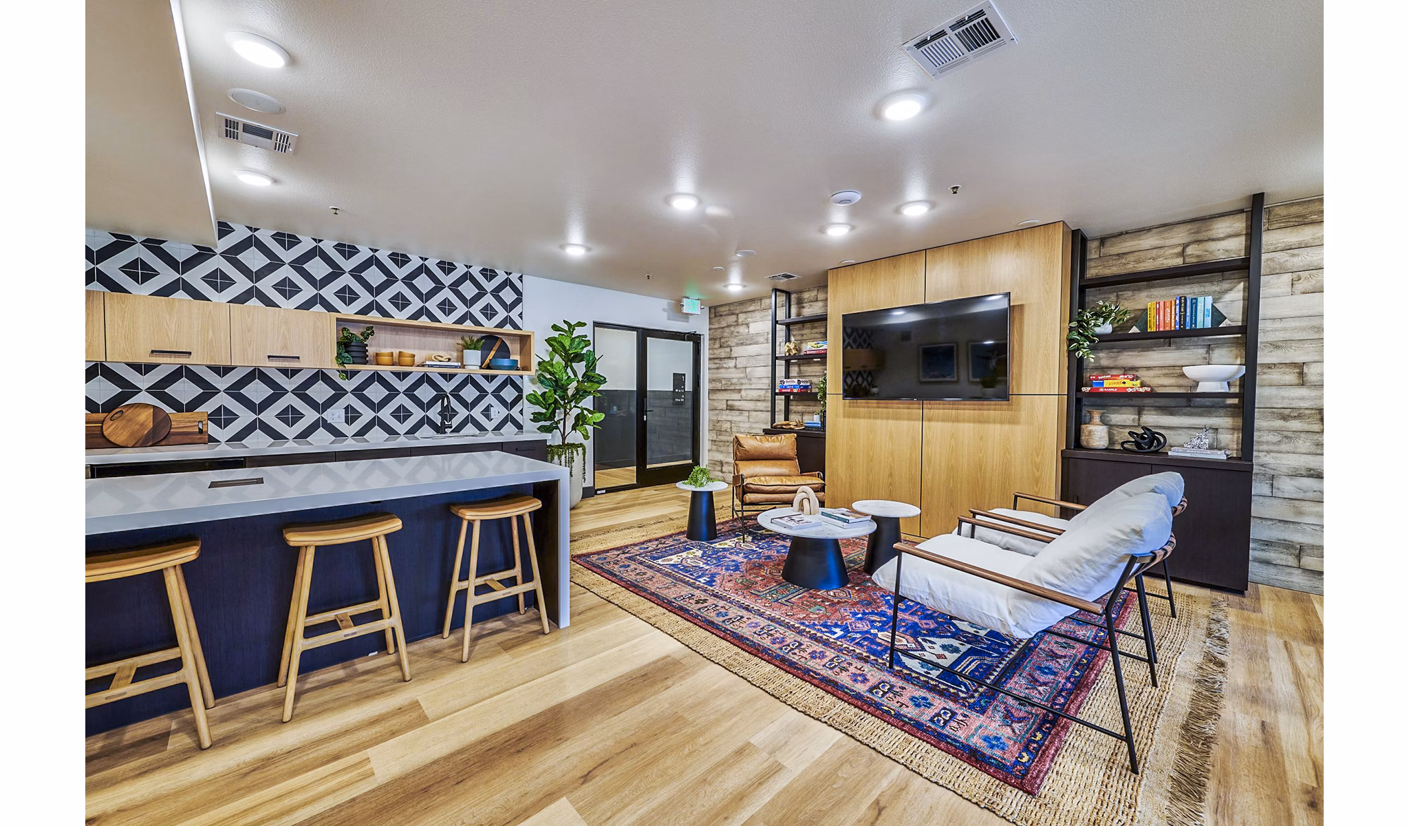 Luxury clubhouse/lobby with elegant seating at Westbury Apartments