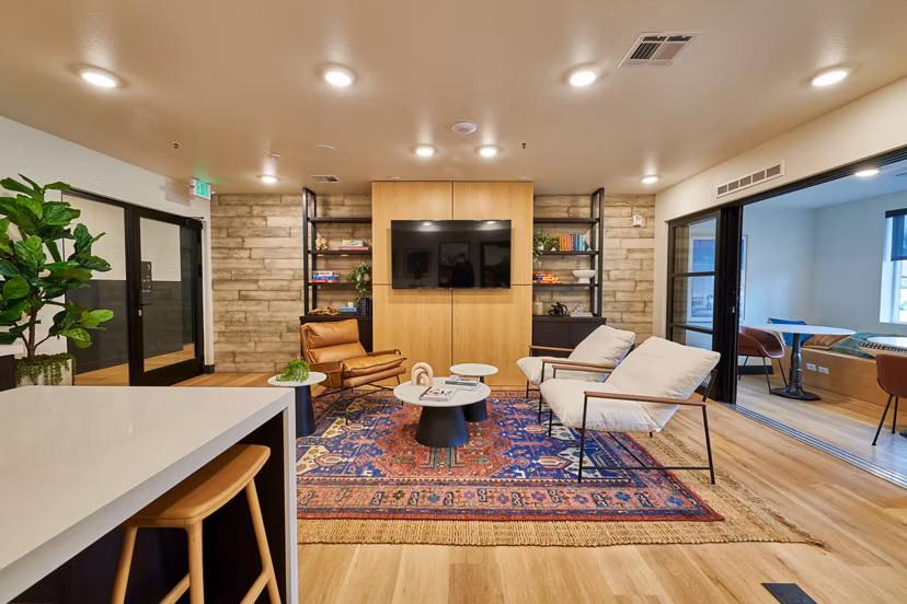 Modern clubhouse with cozy seating and stylish decor at Westbury Apartments