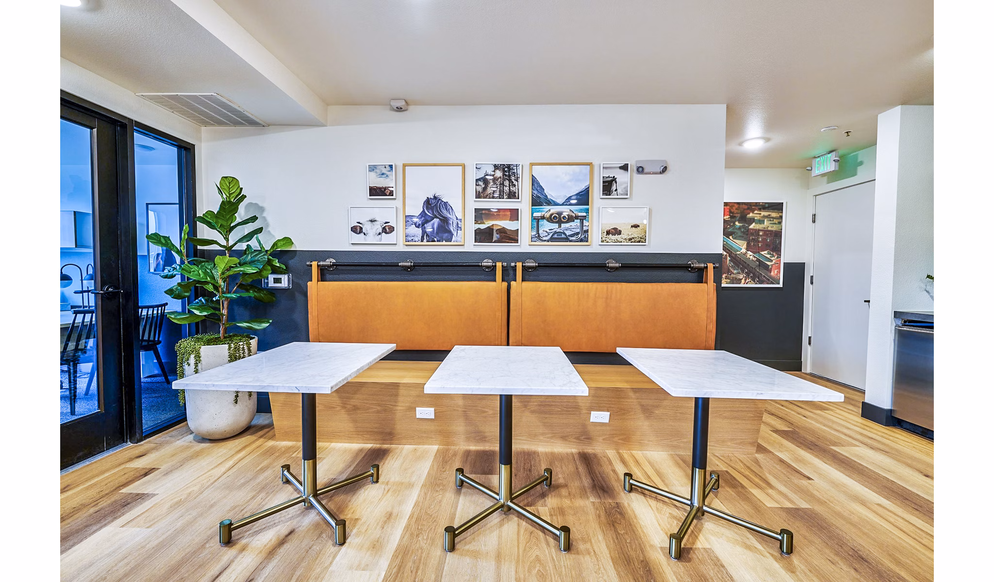Modern clubhouse with cozy seating and stylish decor at Westbury Apartments