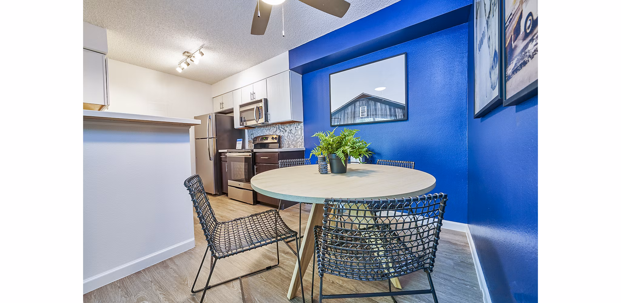 Elegant dining room with modern decor at Greenwood Point Apartments