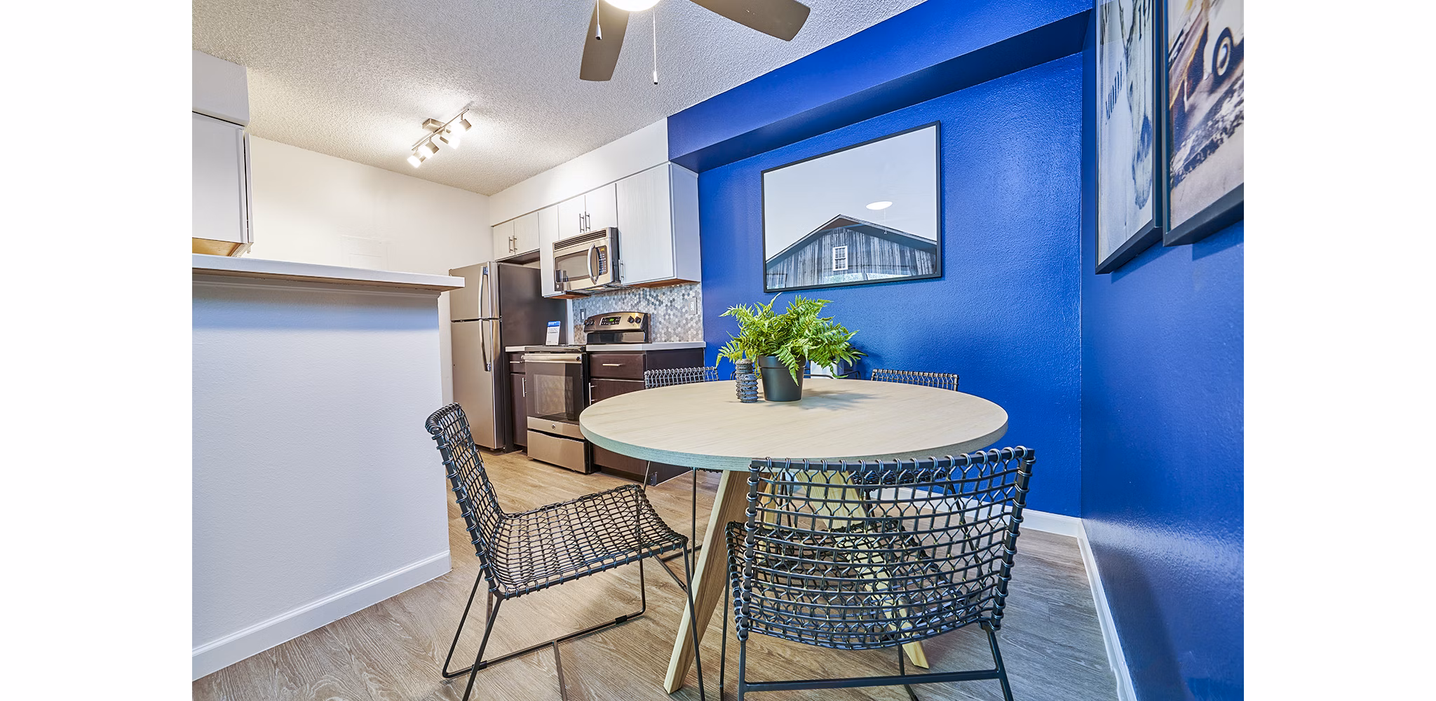 Elegant dining room with modern decor at Greenwood Point Apartments