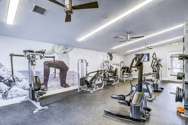 Modern fitness center with state-of-the-art equipment at Greenwood Point Apartments for a healthy lifestyle