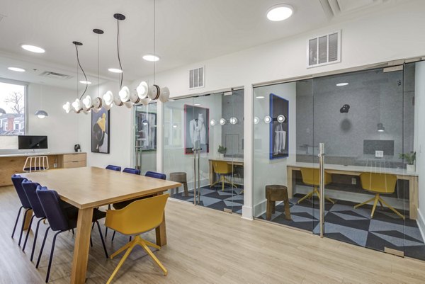 Clubhouse featuring modern lounge and recreational areas at Landmark Apartments, a luxury Greystar community