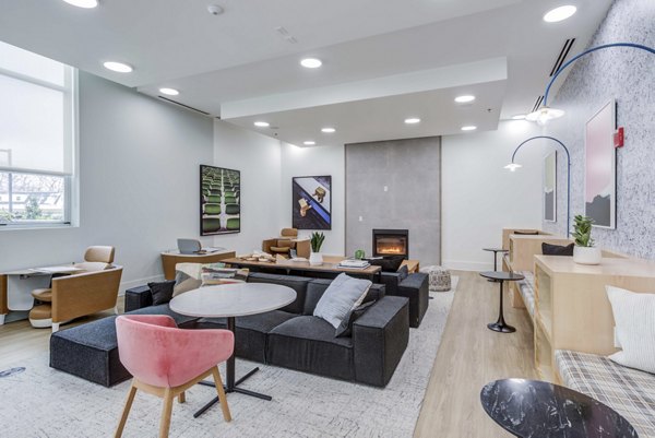 Elegant clubhouse featuring modern design at Landmark Apartments