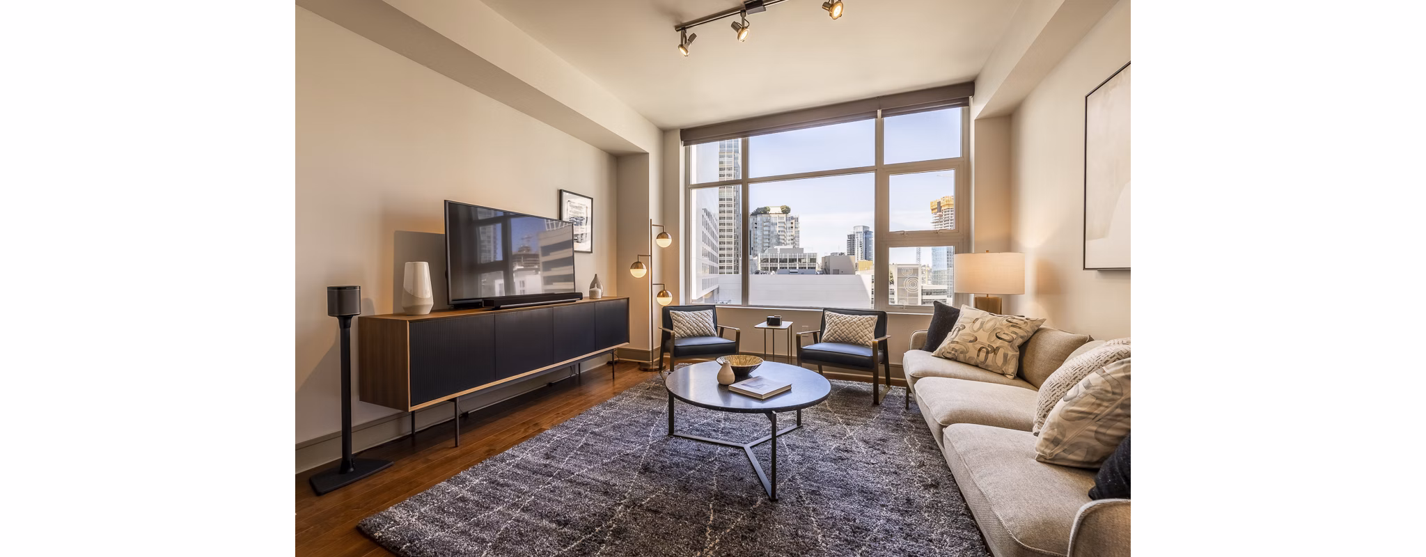 living room at The Olivian Apartments