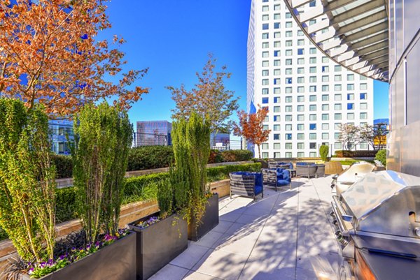 grill area/patio at The Olivian Apartments