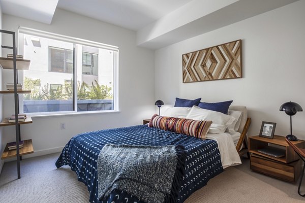 bedroom at Jones Berkeley Apartments