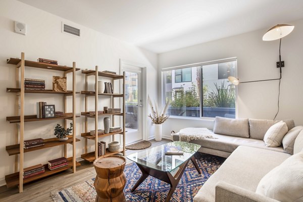 living room at Jones Berkeley Apartments