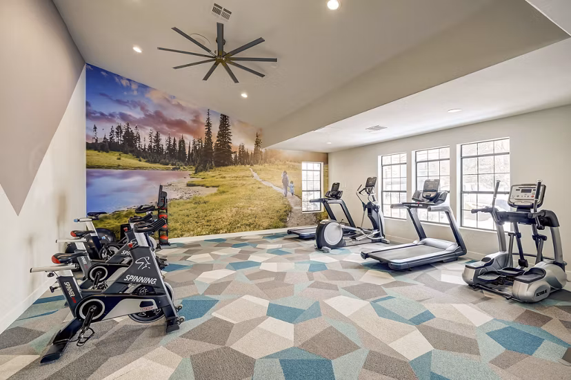 fitness center at Artemis at Spring Canyon Apartments
