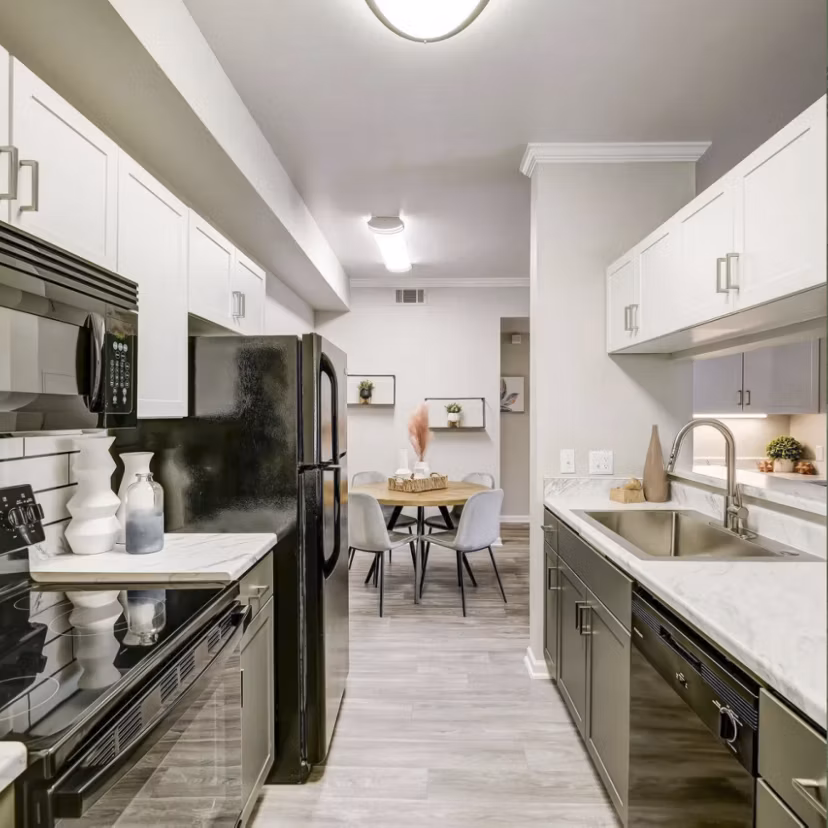 dining room and kitchen at Artemis at Spring Canyon Apartments