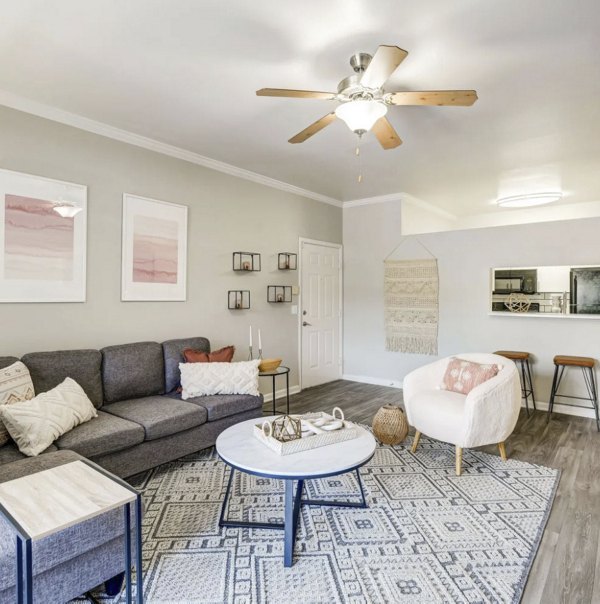 living room at Artemis at Spring Canyon Apartments
