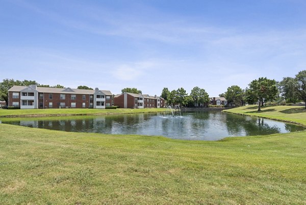 Beautiful pond view at Townlake of Coppell Apartments' luxury community