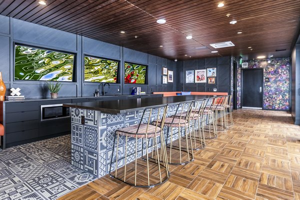 Elegant clubhouse featuring modern decor at Jackson Apartments with luxury amenities