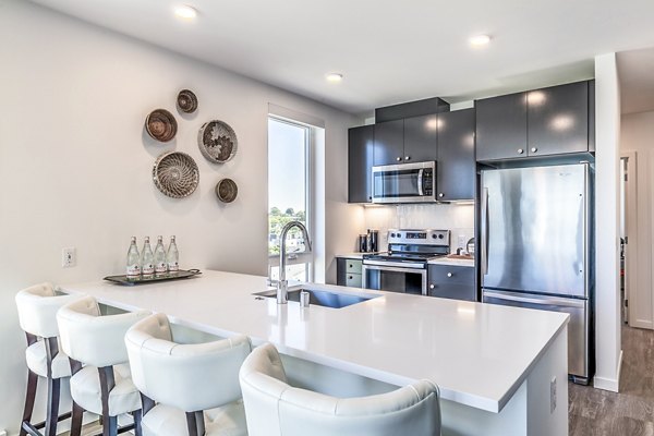 kitchen at Jackson Apartments