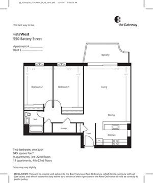 Floorplan 2 Bedroom