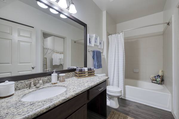 bathroom at Breakers Apartments