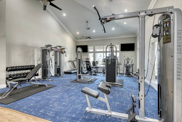 fitness center at Breakers Apartments