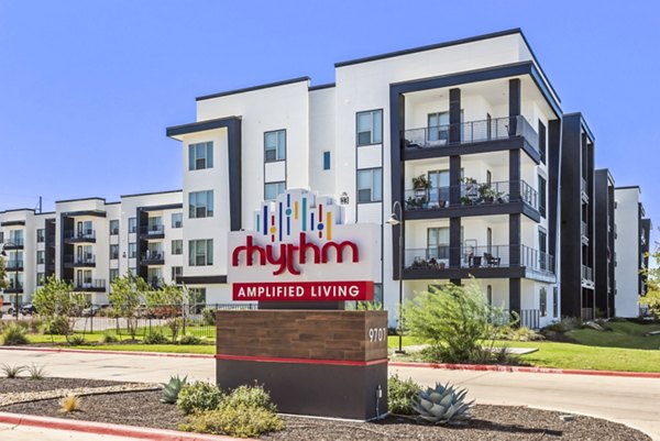 signage at Rhythm Apartments