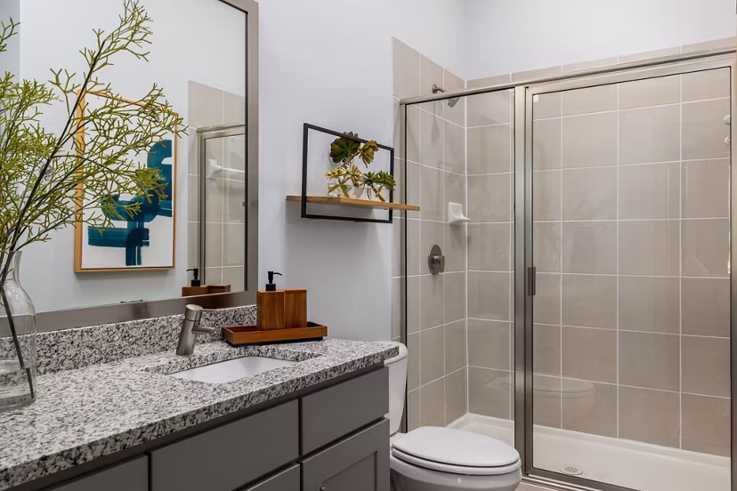 bathroom at Rhythm Apartments