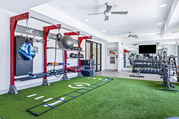 fitness center at Rhythm Apartments