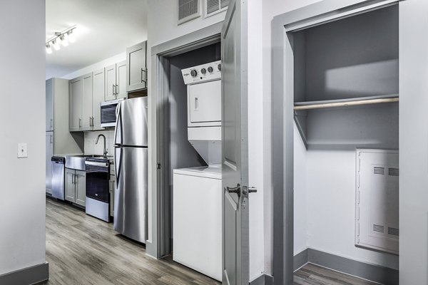 laundry room at Rhythm Apartments