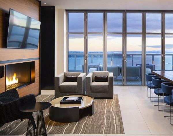 Modern clubhouse with recreational areas at West Edge Apartments