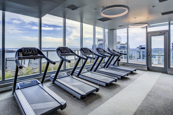 fitness center at West Edge Apartments