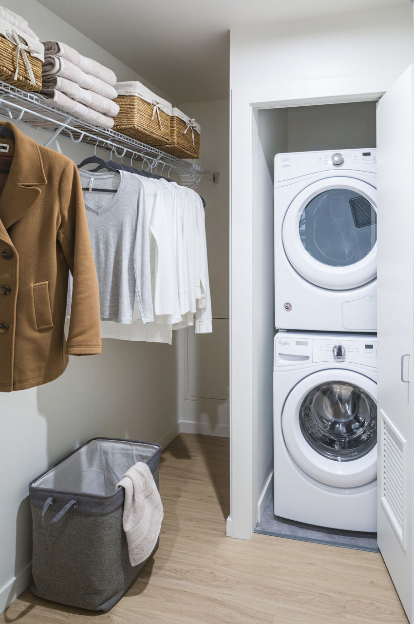 Laundry room at West Edge Apartments