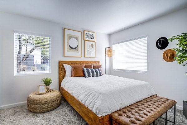 bedroom at Lumen Apartments