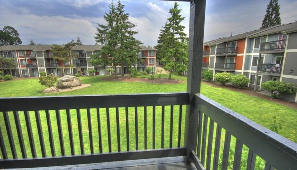 patio at The Woodmark Apartments