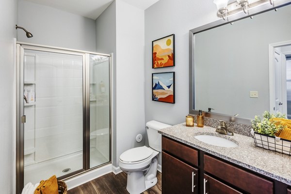 bathroom at Legacy Lake Norman Apartments