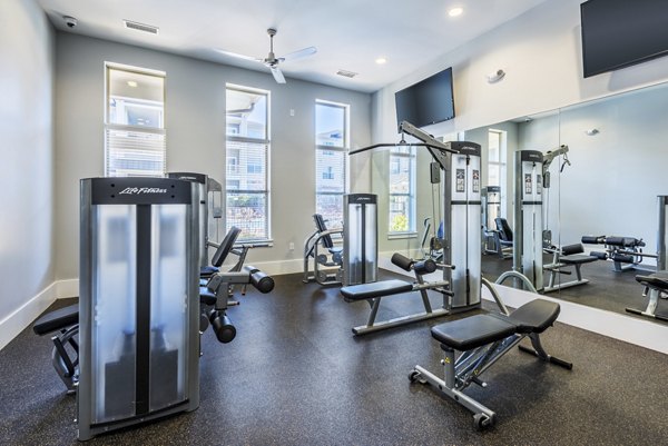 fitness center at Legacy Lake Norman Apartments