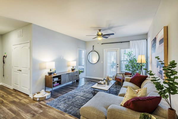 living room at Legacy Lake Norman Apartments