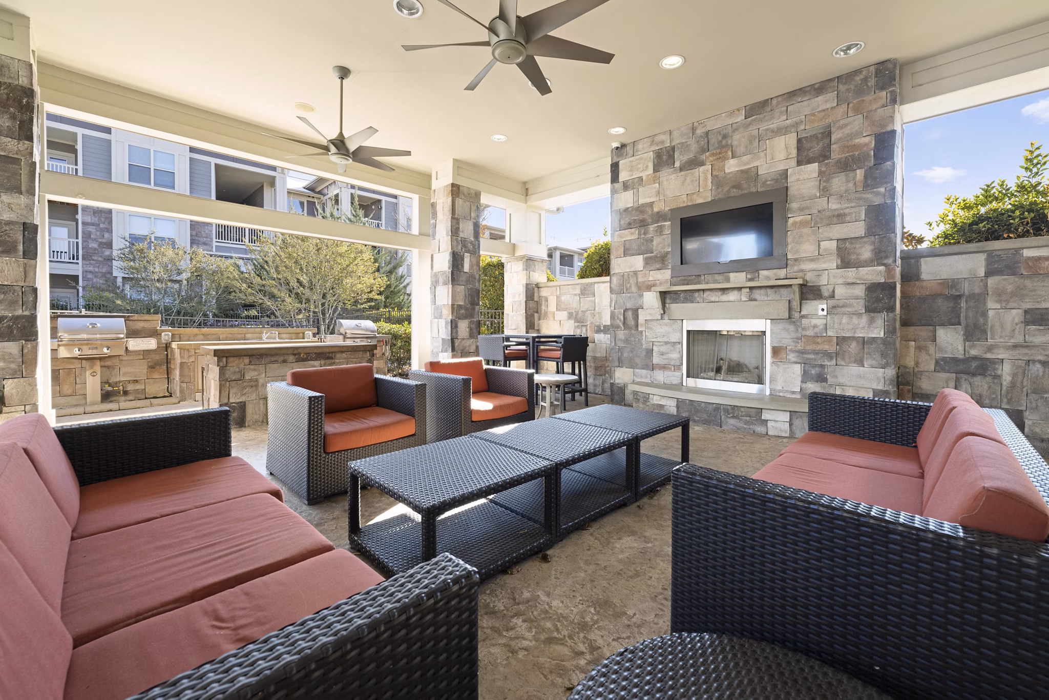 Patio at Legacy Lake Norman Apartments