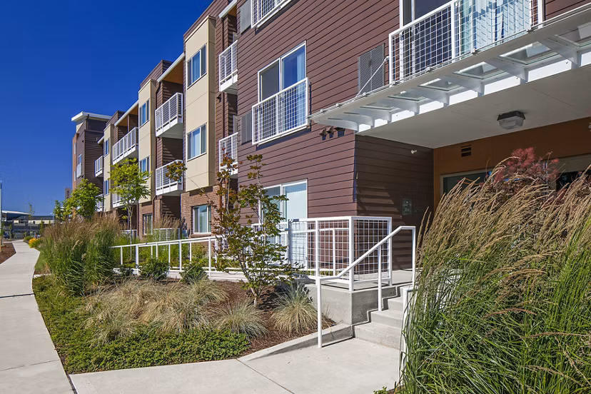 Riverwalk Apartments: Elegant architecture of luxury apartments in vibrant urban setting