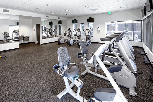 fitness center at Riverwalk Apartments