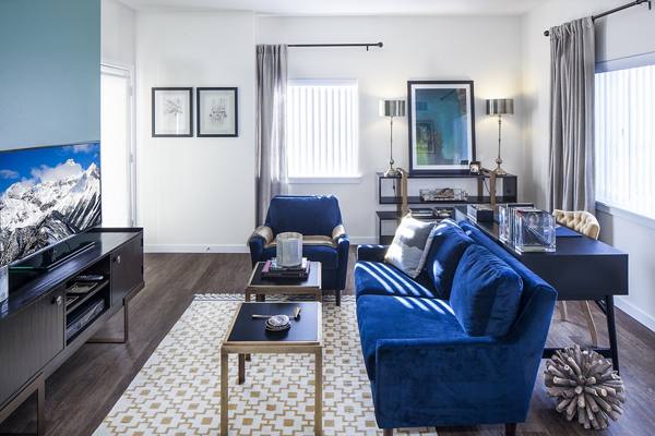 living room at Riverwalk Apartments