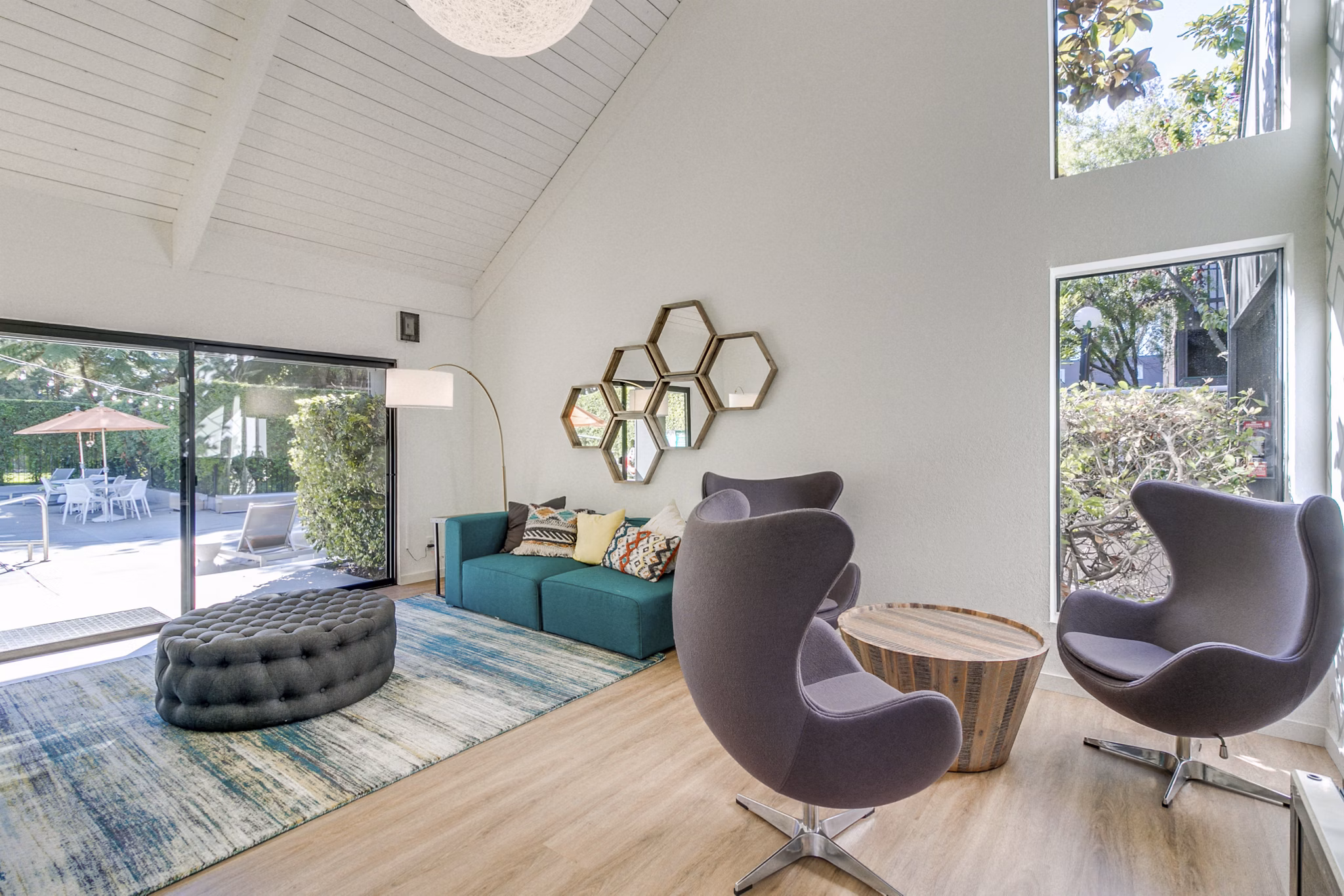 Clubhouse featuring elegant design and modern furnishings at The Hilltop Apartments luxury community