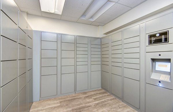 Parcel locker for secure package delivery at The Pacifica Apartments