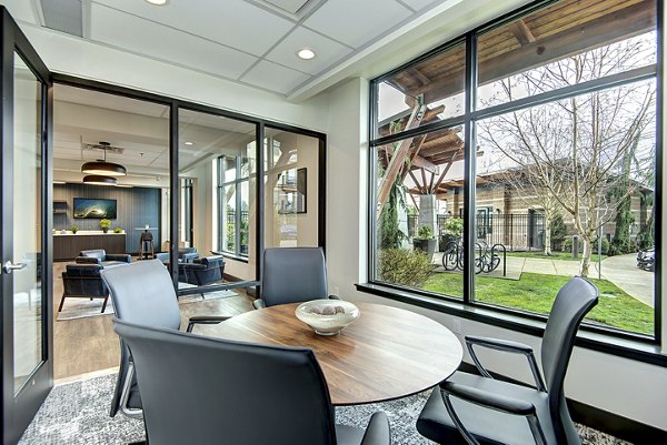 Modern meeting facility with advanced tech at The Pacifica Apartments