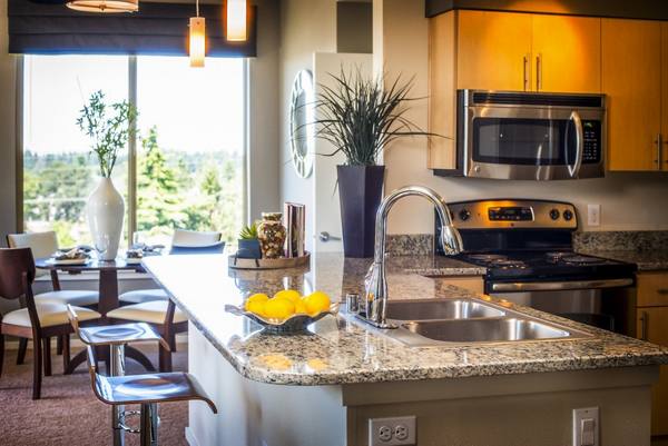 kitchen at The Pacifica Apartments