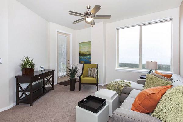 living room at The Pacifica Apartments