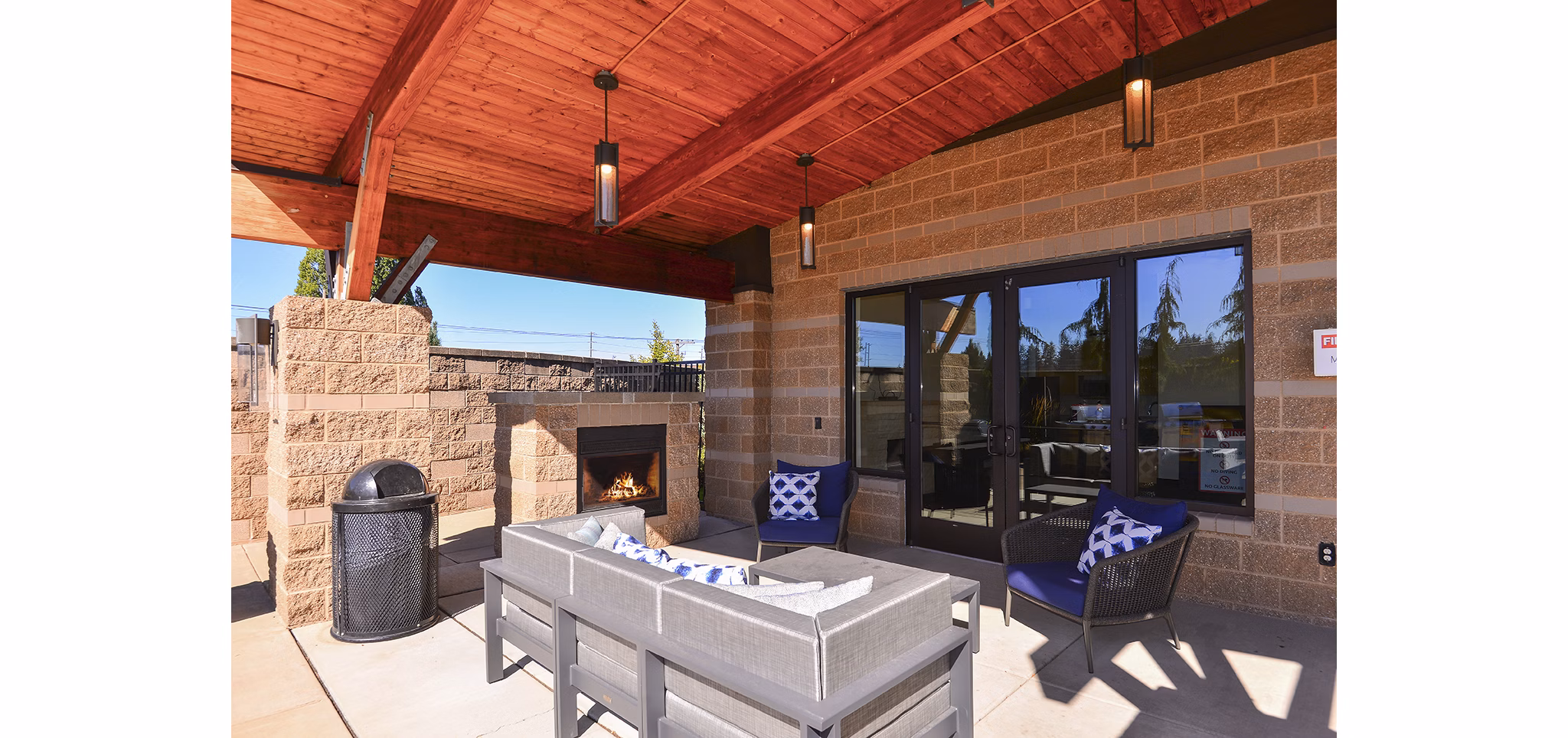Cozy fire pit amenity at The Pacifica Apartments, ideal for outdoor gatherings and relaxation