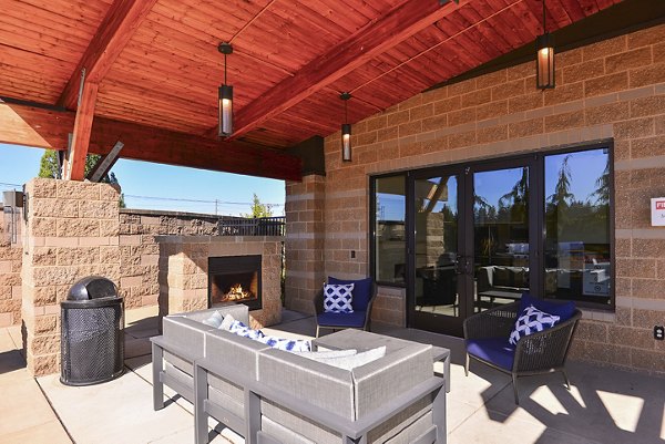 Cozy fire pit amenity at The Pacifica Apartments, ideal for outdoor gatherings and relaxation