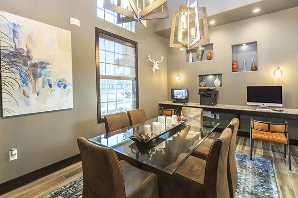 business center at Vantage at Boerne Apartments