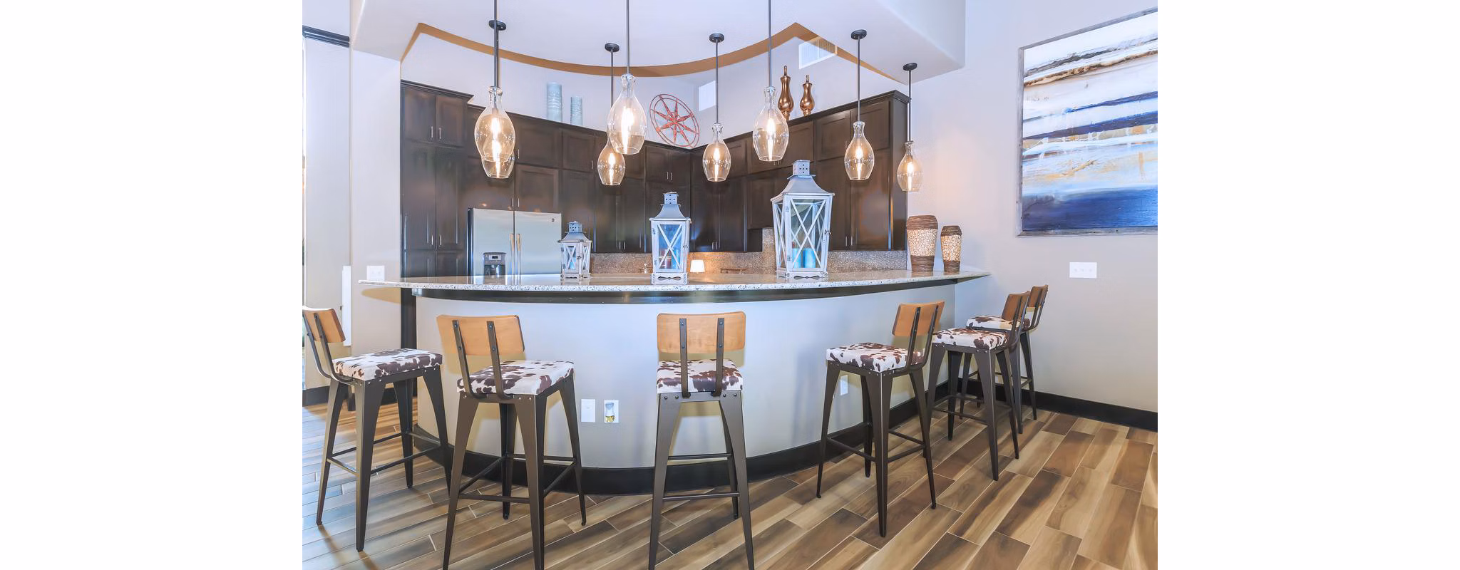Modern clubhouse with stylish lounge areas at Vantage at Boerne Apartments luxury community