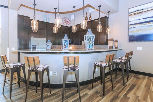 Modern clubhouse with stylish lounge areas at Vantage at Boerne Apartments luxury community