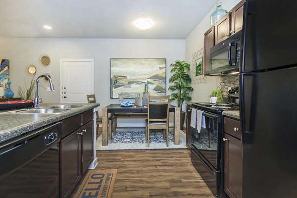 Dining area featuring modern decor in Vantage at Boerne Apartments