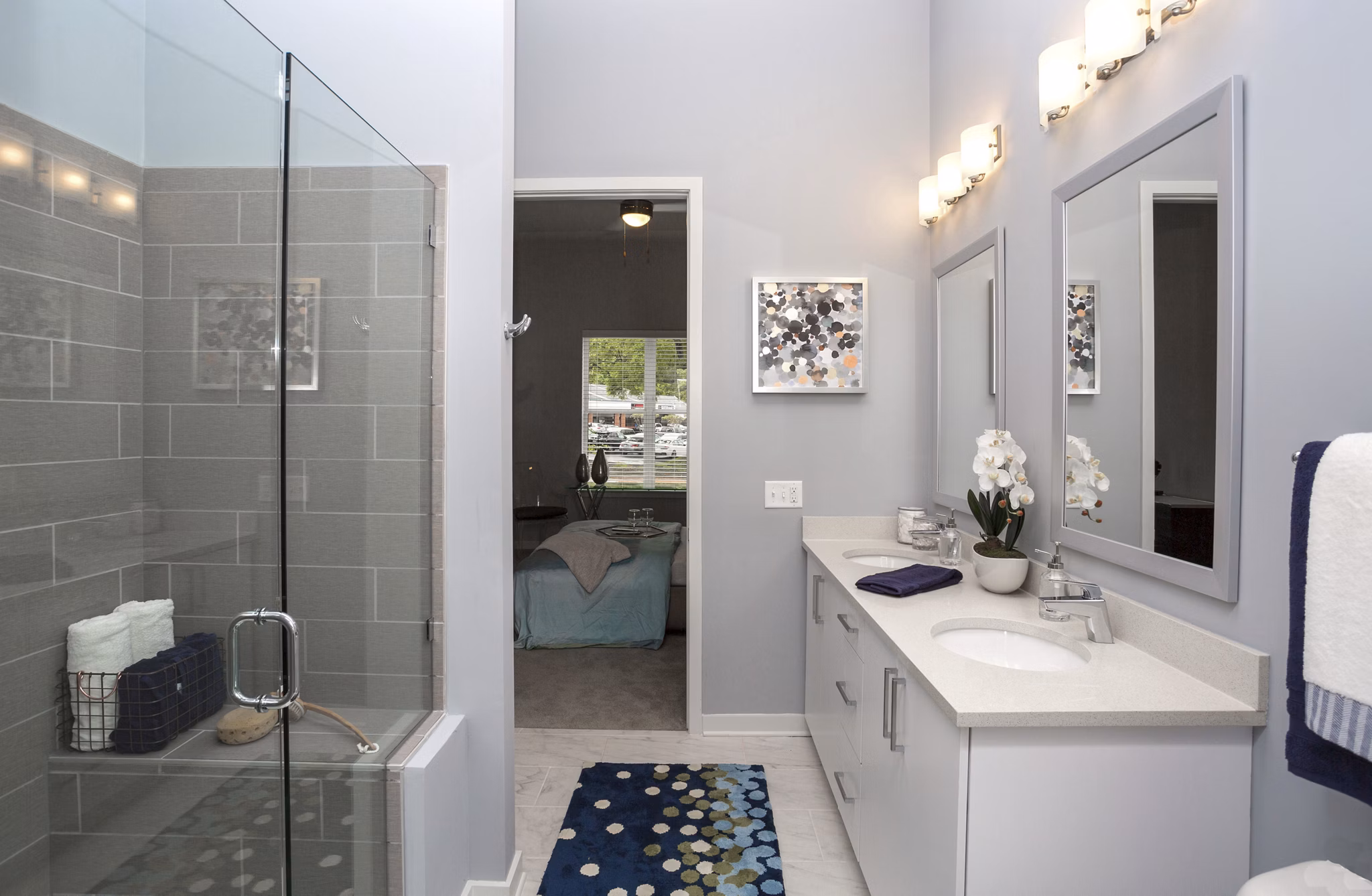 Modern bathroom featuring sleek fixtures at Aston City Springs Apartments luxury residences